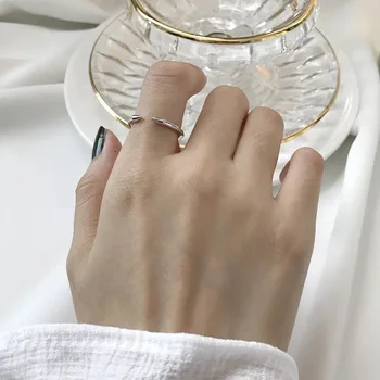 925 sterlingas sidabro žiedas mados cirkonis lašas dukart vadovavo adata atidarymo reguliuojamas žiedo tendencija moterų merginos ranką sidabro papuošalai
