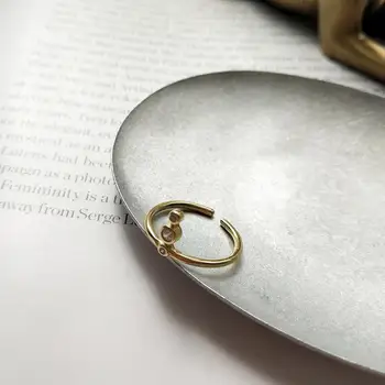 925 sterlingas sidabro žiedas mados cirkonis lašas dukart vadovavo adata atidarymo reguliuojamas žiedo tendencija moterų merginos ranką sidabro papuošalai