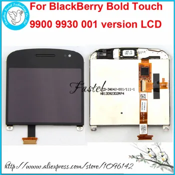 HKFASTEL, Skirtą BlackBerry Bold Touch 9900 9930 Originalus Naujas Pilnas LCD Ekranas+Lietimui jautrus ekranas skaitmeninis keitiklis Rėmo Surinkimo 001 002 versija