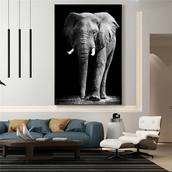 Laukinės Afrikos Dramblys Gyvūnų Drobės, Paveikslai Ant Sienų, Menas, Plakatų Ir Grafikos Gyvūnų Drobė Meno Nuotraukas Sienų Apdaila