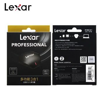 Lexar Professional Kortelių Skaitytuvas USB 3.1 Tipas-C Multi-Card 3 in 1 Kortelių Skaitytuvas Didelės Spartos Perdavimo Paramos CF, SD Mirco SD Kortelę