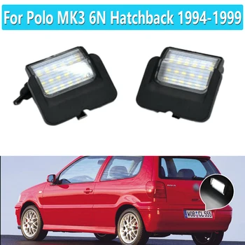 1 Pora Automobilio LED licencijos Numerį Šviesos Lempos, Signalas, Šviesos, Polo MK3 6N Hečbekas 1994-1999 singal šviesos