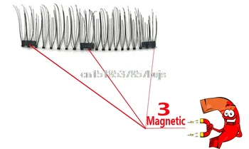 MB Nauja magnetinių eyelashe su 3 magnetai rankų darbo 3D/6D magnetinio blakstienas gamtos klaidingų blakstienas faux cils magnetiqu