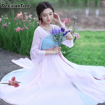 2021 hanfu suknelė moterų kinų stiliaus fėja elegantiškas kostiumas patobulintas azijos suknelė siuvinėjimo liaudies šokių princesė