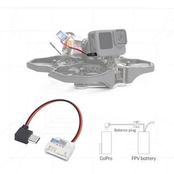 FEICHAO C Tipo Subalansuoti galvos Įkrovimo Kabelis GoPro Hero 6/7/8 Veiksmų Kamera FPV Lenktynių Drone Dalis