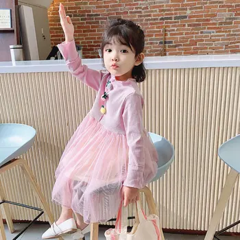 Mihkalev 2020 m. Pavasarį baby princess dress mergaičių kostiumai Kratinys, vaikams, suknelės mergaitėms šalies tutu suknelė vaikų kamuolys suknelė