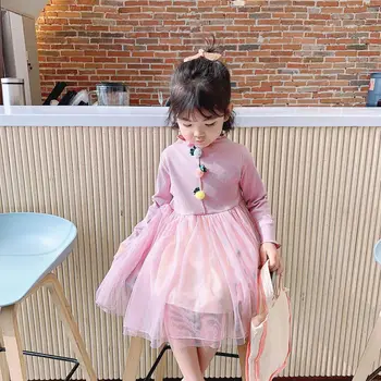 Mihkalev 2020 m. Pavasarį baby princess dress mergaičių kostiumai Kratinys, vaikams, suknelės mergaitėms šalies tutu suknelė vaikų kamuolys suknelė