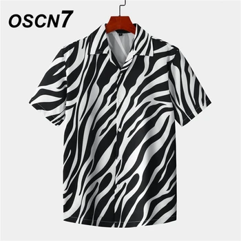 OSCN7 Atsitiktinis Streetwear Paplūdimio Atspausdintas Trumpas Rankovės Marškinėliai Vyrams 2020 M. Havajai Negabaritinių Mados Harujuku Moterų Marškiniai MX009