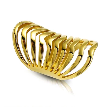 Naujas Moterys, Aukso/Sidabro Spalvos Žiedas Tuščiaviduriai Didžiulis Bižuterijos Prabangių Vestuvinių Žiedų Mados Bague Vestuvių Juostas