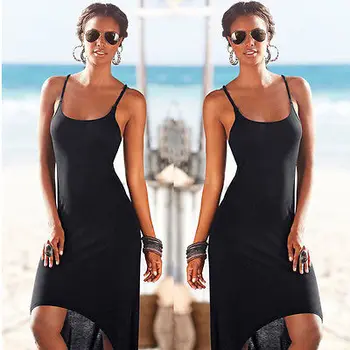 Hirigin Moterų Suknelė Atsitiktinis Vasaros Vakarą Šalies Backless Paplūdimio Berankovis O-Kaklo Ilgio Mini Suknelė