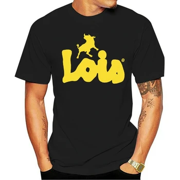 2021 naujųjų metų mados t-shirt Mens Lois Camiseta Juoda Geltona Trumpas SleeveShirt