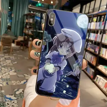 CUTEWANAN Higurashi Anime, Kai Jie Verkti, Minkštas Telefono dėklas Grūdintas Stiklas iPhone 11 Pro XR XS MAX 8 X 7 6S 6 Plus SE 2020 atveju