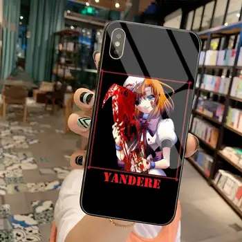 CUTEWANAN Higurashi Anime, Kai Jie Verkti, Minkštas Telefono dėklas Grūdintas Stiklas iPhone 11 Pro XR XS MAX 8 X 7 6S 6 Plus SE 2020 atveju