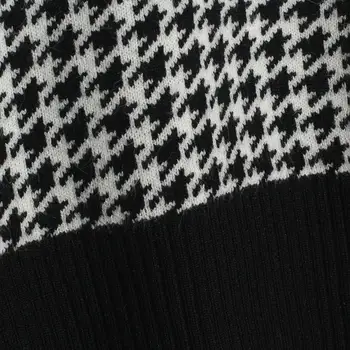 Wixra Puloveriai Megztiniai Stilingas Pledas Spausdinti Ilgomis Rankovėmis Viršūnes Moterų Megzti Slim Pagrindinio Atsitiktinis Džemperiai 2020 M. Rudenį, Žiemą