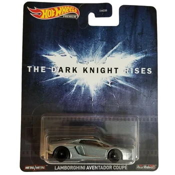 Karšto Ratų 1/64 Automobilių LAMBORGHINIs AVENTADOR COUPE Dark Knight Srises Filmą'Car Nekilnojamojo Važiuoja Metalo Diecast Modelio Automobilių