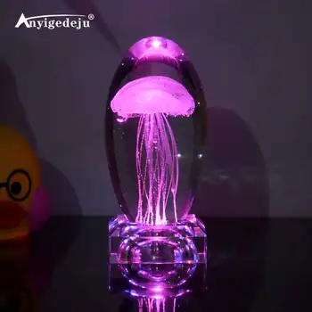 Medūza lempos jellyfish šviesos 3D vaikų naktį šviesa, kūdikis lampara LED Daugiaspalvis Apšvietimas Kristalų Žvejoti Vaikas Dovanos Dekoras