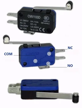 10vnt Micro Limit Switch CMV103D Su Ilgai Pully Tipas 1NC 1NO CE