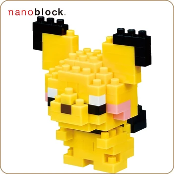 Nanoblock Pokemon Pikachu NBPM_028 Pikachu 90pcs Anime ir Animacinių filmų Diamond Mini Micro Bloko Statyba Blokai, Plytos, Žaislai, Žaidimai