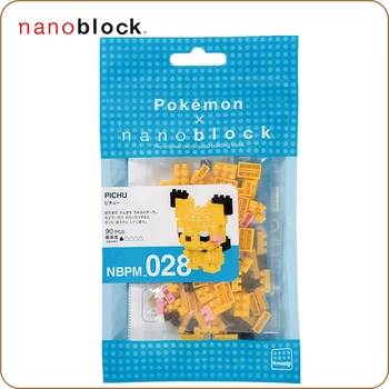 Nanoblock Pokemon Pikachu NBPM_028 Pikachu 90pcs Anime ir Animacinių filmų Diamond Mini Micro Bloko Statyba Blokai, Plytos, Žaislai, Žaidimai