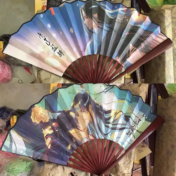 Ma Mo Dao Shi Zu Popieriaus Lankstymo Popieriaus ventiliatorius Kinijos tradicinės Chen Čing Ling Wu Wei Xian dvipusės ventiliatorius anime cosplay žaislą dovanų