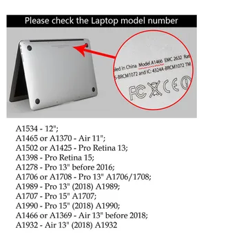 Atveju, Macbook Pro 13 A2251 A2289 2020 Blizgučiai Pledas Rombas, Matinis Dangtelis, skirtas 