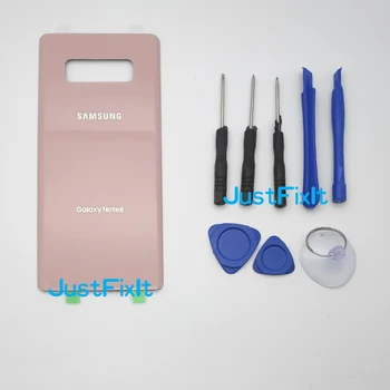 Už SAMAUNG Note8 8 Pastaba N9508 8 Pastaba N950F Telefono Galinis Baterijos dangtelis Originalus Samsung Atgal Baterijos Dangtelis Stiklo Korpusas