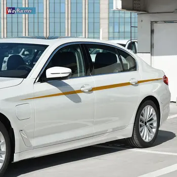 M galingų Automobilių Durų Šoninės Juostelės Sijonas Lipdukas Viršutinės Juostelės Juosmens Linijos Kūno Kit Decal BMW G30 G31 5 Serijos Priedai