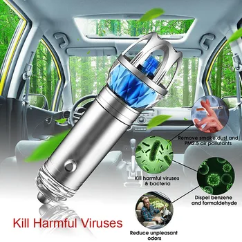 2 in 1 Automobilis Dual USB gryno Oro Joninių Valytuvas Deguonies Baras Ozono Jonizatoriaus Cleaner
