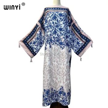 2021 Dubajus kuveitas winterплатья kilimo ir tūpimo Tako Dizaineris Elegantiška Suknelė Moterims ilgomis Rankovėmis Sujungimas Juostele Spausdinti Moterų prarasti Suknelė suknelės