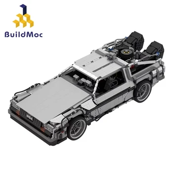 BuildMoc Atgal į Ateitį, 1985 M biuro įranga Automobilis Laiko Mašina bolidą, Statyba Blokai, Plytos įrangos pardavimas, biuro įrangos Superautomobilį Žaislas Vaikams, Dovana