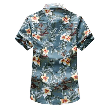 Plus Size 5XL 6XL 7XL Vyrų Gėlių Marškinėliai 2020 Metų Vasaros Naujo Stiliaus Mados Atsitiktinis Trumpas Rankovėmis Havajų Marškinėliai Vyras Prekės Rūbai