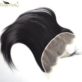 Ross Gana Tiesūs plaukai ryšulius su priekinės Remy Human Hair nėrinių uždarymas su Plaukų Pynimas gamtos juodi plaukai