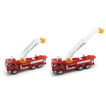 Modeliavimo Gaisrinės Traukti Atgal Žaislas Inercinės Fire Truck Žaislas Vaikų Žaislas Automobilis Didelės Inercijos Modeliavimas Fire Truck Kopėčių Modelis