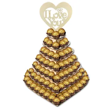 Individualiems Poreikiams Pritaikytos Ferrero Rocher, Aš Tave Myliu, Širdies Piramidės Vestuvių Šokolado Desertas, Saldainiai Stendas