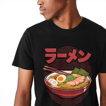 Anime Meilė Ramen Makaronai Homme Marškinėliai, Unisex Naujas Custom Didžiosios Marškinėliai Apvalios Kaklo