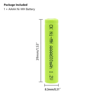 YCDC 1/2/4pcs 1.2 V Ni-MH AAAA Baterijų AM6 LR61 Įkrovimo Baterija (akumuliatorius 600mAh Paviršiaus Pen