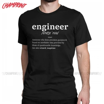 Laisvalaikio Inžinierius Žodynas Inžinerijos T-Shirt Vyrams Medvilninius sportinius Marškinėlius, Mechaninė Trumpas Rankovės Marškinėliai, Didelis Dydis Drabužiai