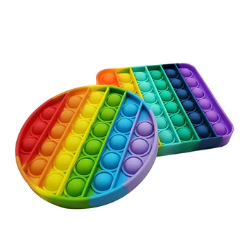 Rainbow Push Pop Fidget Žaislas Nerimą, Stresą Burbulas Jutimo Autizmo Stresas Reliever