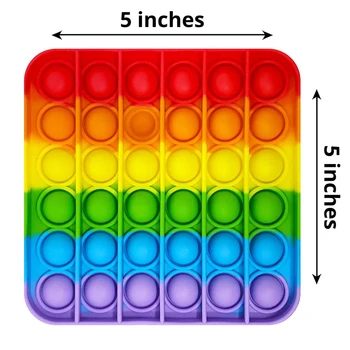 Rainbow Push Pop Fidget Žaislas Nerimą, Stresą Burbulas Jutimo Autizmo Stresas Reliever