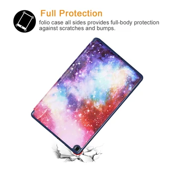 Case for Samsung Galaxy Tab 10.1 SM-T510/T515 Magnetiniai Veidrodėliai Stovo Dangtelis skirtas Samsung Galaxy Tab 10.1 2019 Atveju