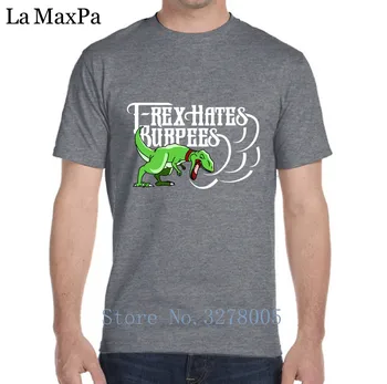 La Maxza Kostiumas Vyrams Marškinėliai Dovanų T Rex Nekenčia Burpees T-Shirt Vyrams Laiškas Trumpas Rankovės Medvilnės Camisetas Hombre Saulės Pigiai