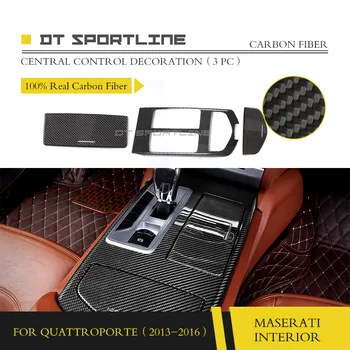 Realių Anglies Pluošto Vidaus Apdailos Už Maserati Quattroporte M156 Brūkšnys Rinkinys Konsolė Padengti Durų Rankenos, prietaisų skydelio apdaila