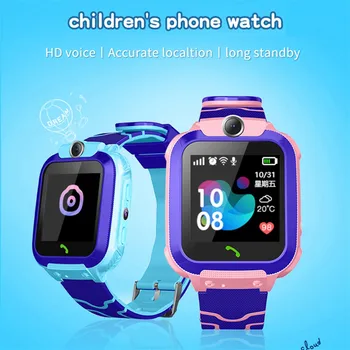 Vaikų smart žiūrėti anglų + rusų kalba LBS locator tracker smart watch telefono SOS anti-lost vandeniui žiūrėti SM