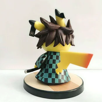 Pokemon Pikachu Cosplay Nezuko Tanjirou Demon Slayer Anime Duomenys PVC Mielas Žaislai, Lėlės Kimetsu nr. Yaiba Veiksmo Figūrėlė Modelis Žaislas