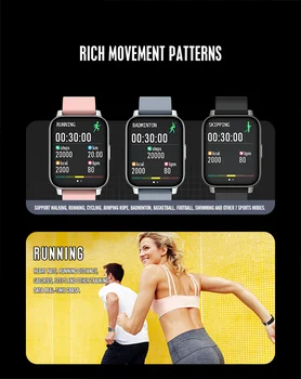 Ilgas baterijos Smart Žiūrėti 1.69 ekranas sportas vyrai moterys Oras ekranas, Kalorijų suvartojimą, Širdies ritmo Monitorius Smartwatch 