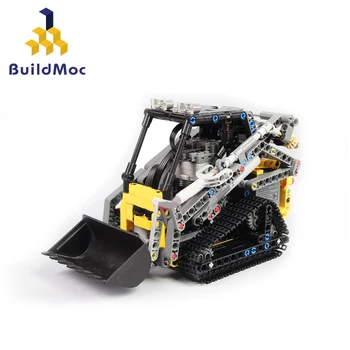 BuildMoc įrangos pardavimas, biuro įrangos rc Vikšriniai Automobilių Ekskavatorių Blokai Nuotolinio valdymo ControlAlloy elektros Sunkvežimių ss plytų Žaislas Vaikams