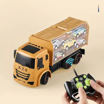 Nuotolinio Valdymo Saugojimo Inžinerijos Transporto priemonių Imituojamas Krovinių vežimo Automobilių Su Šviesos Usb Įkrovimo Vaikų Kūrybinės Žaislai, RC Sunkvežimių