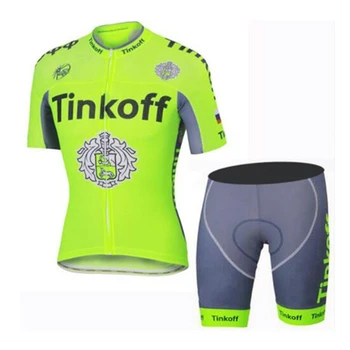 Saxo Bank Tinkoff Komanda Dviračių Jersey Rinkiniai MTB Dviračių Drabužių Ropa Ciclismo Mujer Dviratį Kvėpuojantis šortai Dviračių Kostiumas 19D GELIS