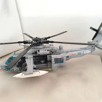 SEMBO Blokuoti Sraigtasparniai Kovotojas Blokai Karinės Miestas Z-20 Naudingumas Lėktuvo Armijos Pilotas Pav Plokštumos Statybinės Plytos Vaikų Žaislas