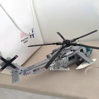 SEMBO Blokuoti Sraigtasparniai Kovotojas Blokai Karinės Miestas Z-20 Naudingumas Lėktuvo Armijos Pilotas Pav Plokštumos Statybinės Plytos Vaikų Žaislas